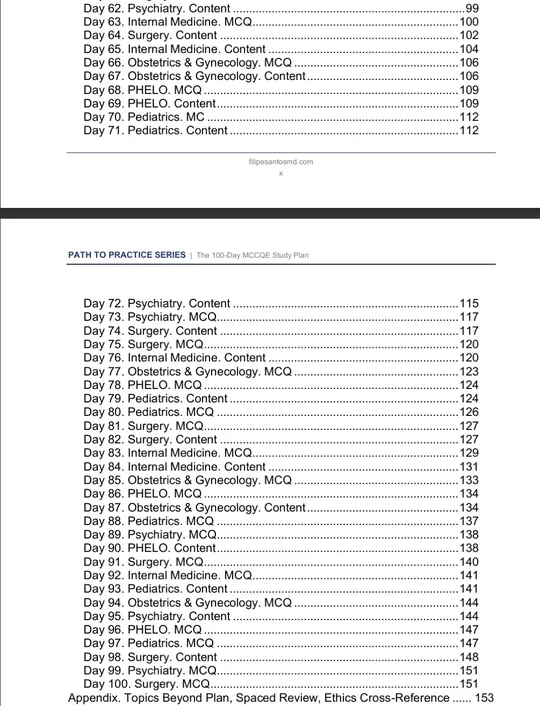 The 100-Day MCCQE Study Plan: sample page 2