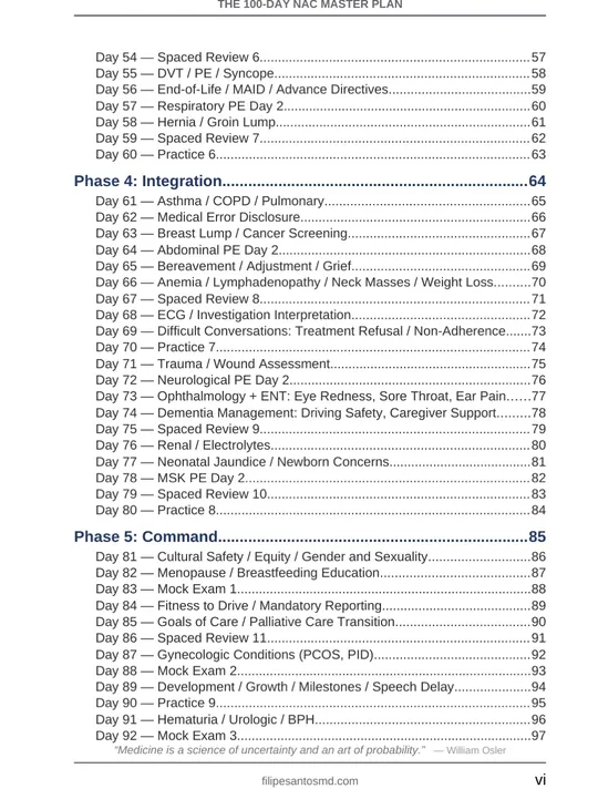 The 100-Day NAC Study Plan: sample page 2