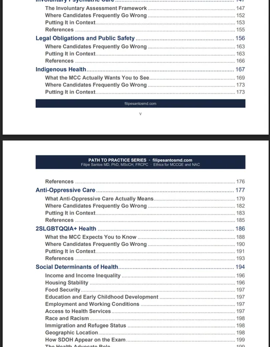 Ethics for MCCQE and NAC: sample page 2